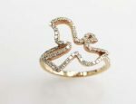 Anel de pomba em ouro com brilhantes - Jenry J